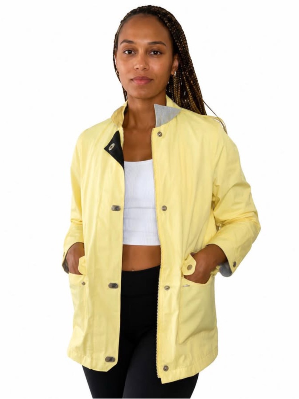 Talbots Yellow Vintage All Weather Parka Rain Coat